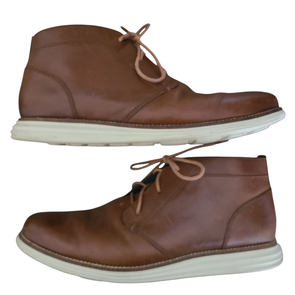 Cole Haan Grand Zero Men's US 11 Brown Lace Up Chukka Dress Boots